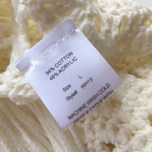 Boho Crochet Knit Cream Festival Tank Fringe Trim, Sexy Cute Hippie - Picture 8 of 8